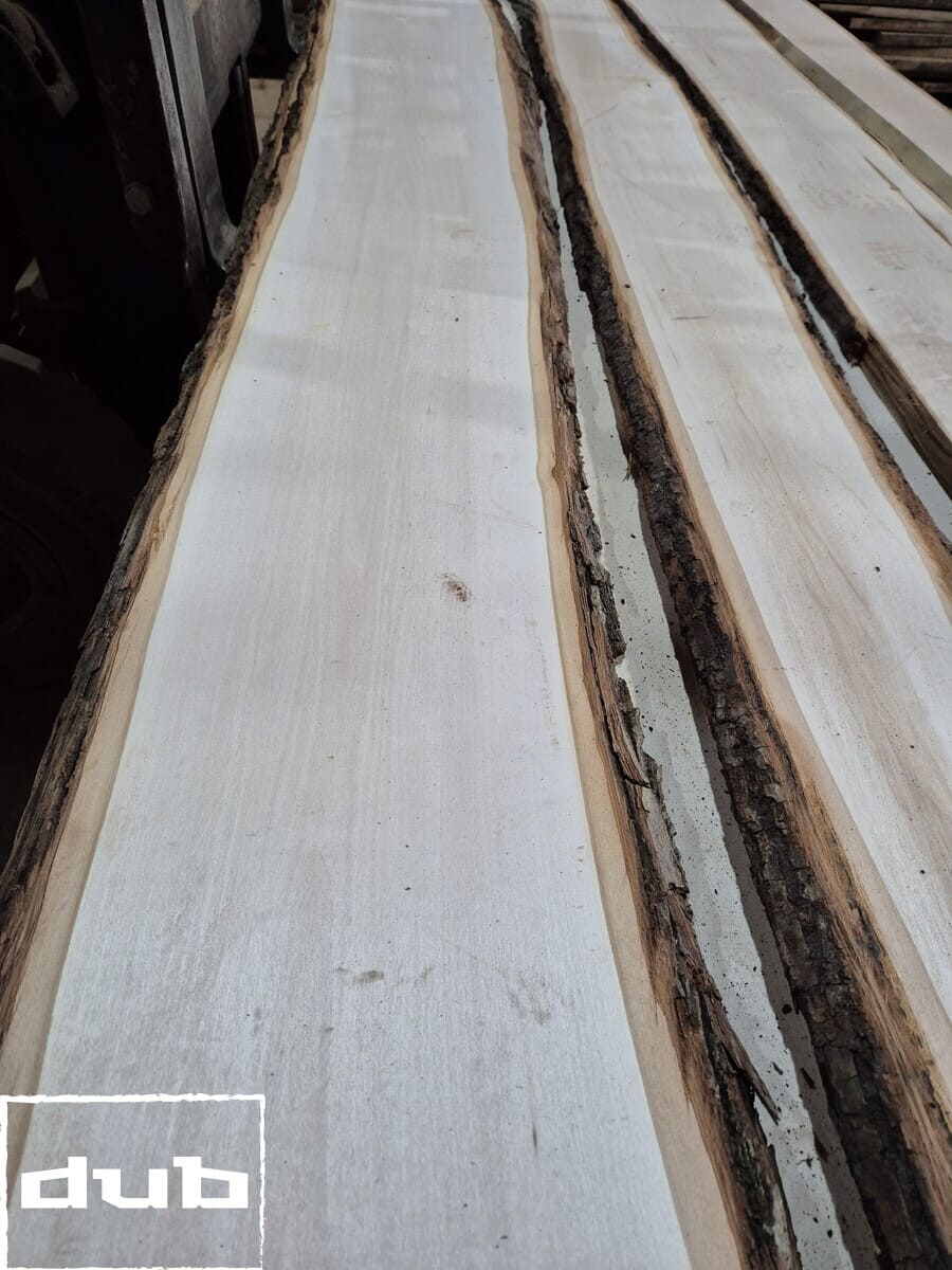 Доска липы необрезная калиброванная 0-1-2 сорт 3000х200х20